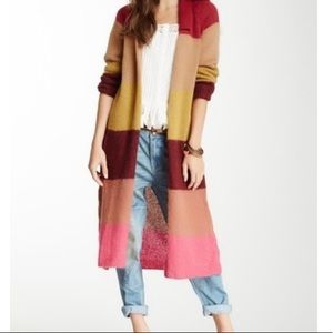 Multi-colored rainbow duster / cardigan Size M
